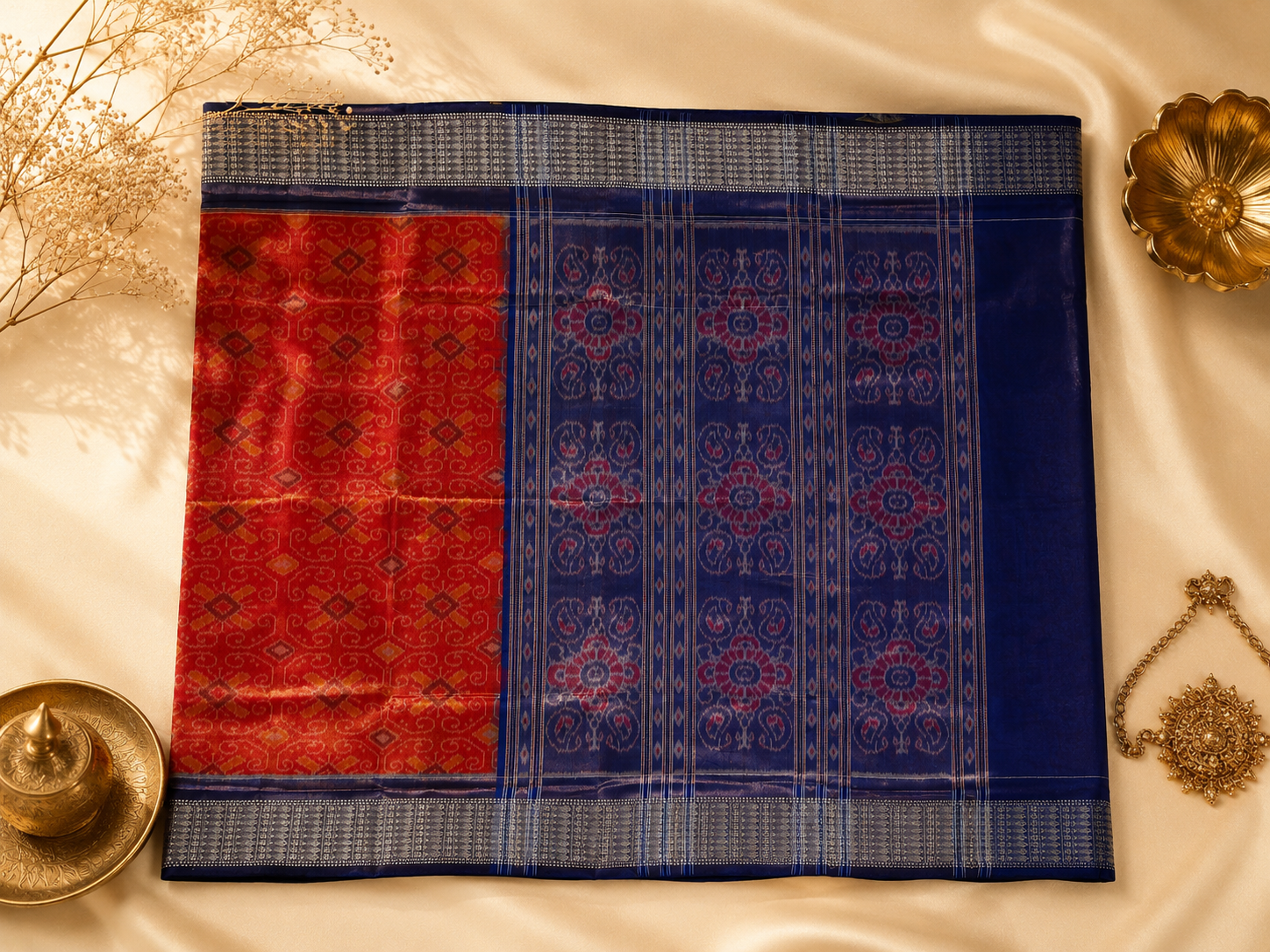 Elegant Tissue Cotton Sambalpuri Bandha Saree by Bandha Stories