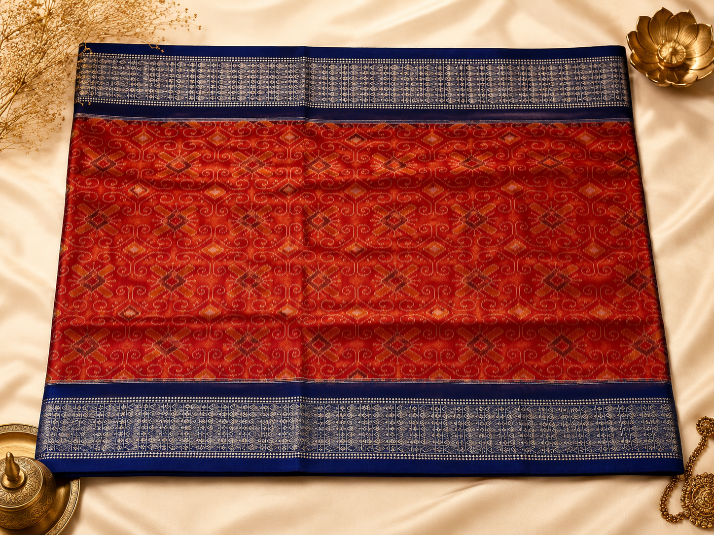 Elegant Tissue Cotton Sambalpuri Bandha Saree by Bandha Stories