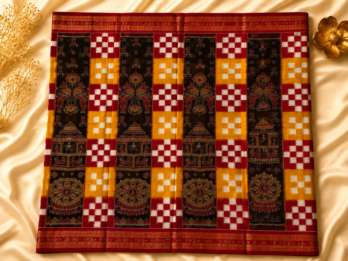 Authentic Sambalpuri Pasapalli Cotton Saree by Bandha Stories