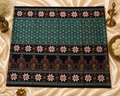 Emerald Green & Black Double-Border Sambalpuri Cotton Saree with Star Sakta Motifs